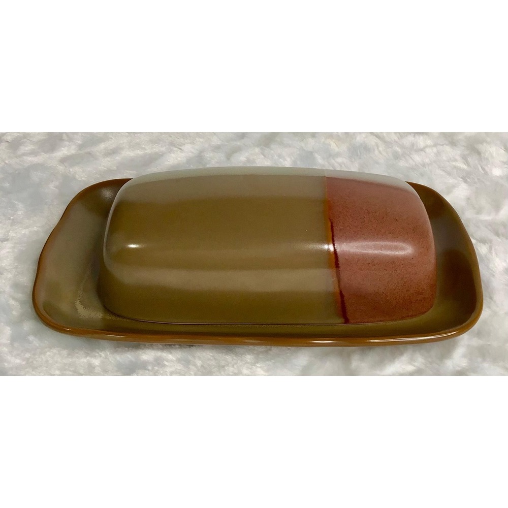 Butter‎ Dish Sango Gold Dust Black 1/4 lb Covered Modern Minimalist MCM Retro